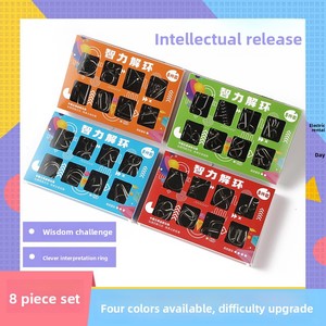 Bán buôn phiên bản mới 8-Piece giáo dục kim loại đồ chơi Set chín liên kết Nhẫn loạt thông minh khóa mở khóa unbuckling năm - Product Image 3