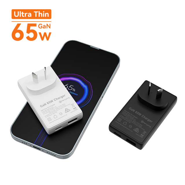 Merryking SAA RCM Certified Gan Charger 65w Dual Port Charger Phone 65w Max Fast Charger PD Charger for Phone