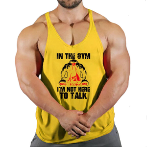 Sports Vest <b>Men's</b> Shoulders Loose Summer Polyester Printing Plus Size Outdoor High Quality Fitness Sports Vests - Product Image 1