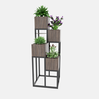 Support de fleurs en métal noir pour la production en usine, support de fleurs d'intérieur et pour événements de mariage, support de plantes en acier