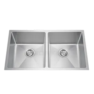 High Grade Stainless Kitchen Sink Handmade Steel Double Sink Bowl