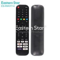 Télécommande universelle à code fixe ES-RM077-4 compatible avec les téléviseurs LED Hisense, Smart LCD HDTV