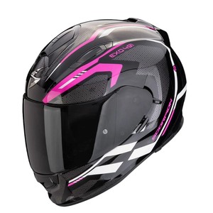 Casco Integrale Scorpion Exo-491 Nero Rosa Bianco Taglia M in Policarbonato per Moto - Product Image 1