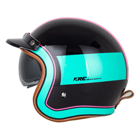 Casques de moto à visage ouvert avec visière foncée, homologués DOT, casque rétro jet pour hommes et femmes, cyclomoteur, pilote, conduite, casque ouvert 3/4