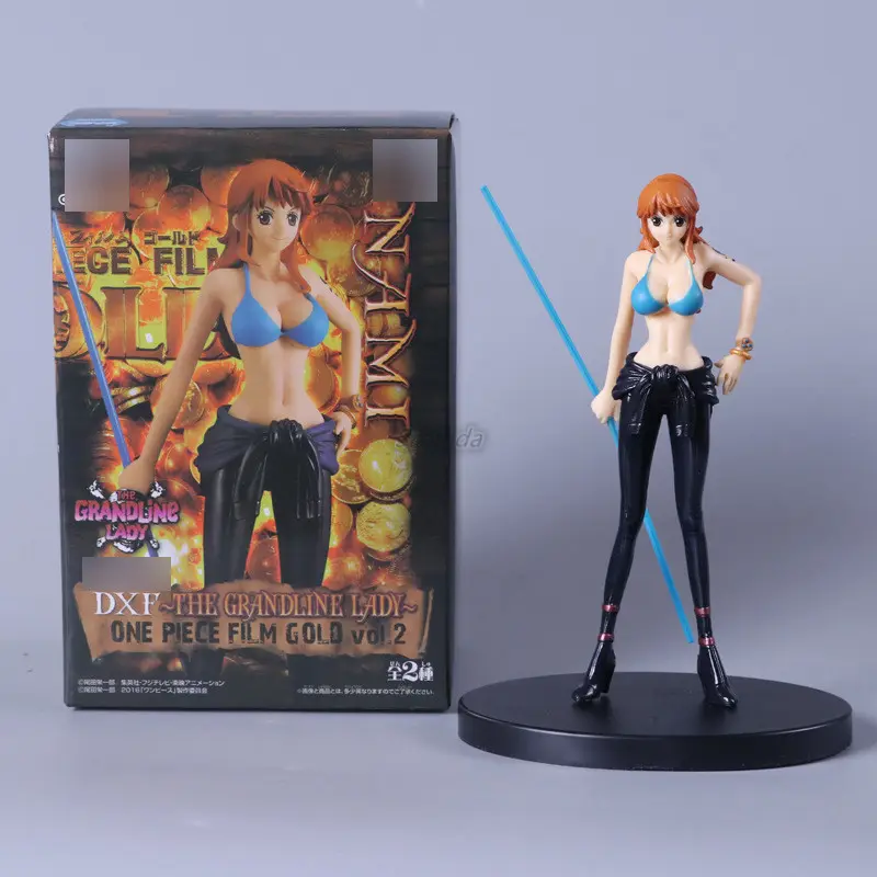 Sromda Hot Selling Anime Figure ONE PIECE Film Gold Sexy Figure Doll Nami 17cm Animation Collection Toy