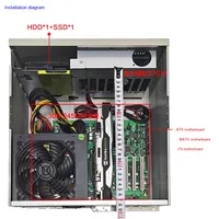 Boîtier d'ordinateur industriel MicroATX à montage mural, 7 emplacements multi-ports série, pour automatisation, CNC, vision, tour complète, côté tour
