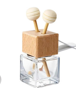 8 ml Kare Cam Araç Kokusu Difüzörü, Havalandırma Klipsi, Sıcak Baskılı Yüzey, Boş Esansiyel Yağ Parfüm Şişesi - Product Image 4