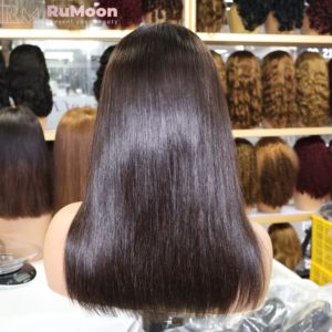 วิกผมบ๊อบตรงแบบ HD Lace 13x4 ความหนาแน่น 220% ผมเวอร์จินแท้จากเวียดนาม  แบบ Pre Plucked ไม่ต้องใช้กาว ขนาด 8-18 นิ้ว ขายส่ง - Product Image 1