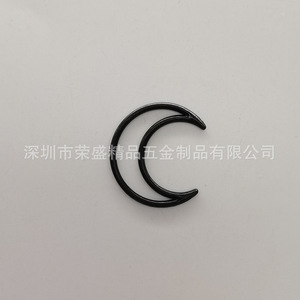 Zinc Alloy <b>Moon</b> Shape <b>Ring</b> For Bracelet Making Black Rose Gold Imitation Gold Silver Jewelry Findings Component 5416 - Product Image 5