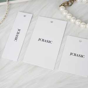 Tùy chỉnh thiết kế in ấn tên Logo giấy may hangtag Nhãn quần áo treo thẻ với chuỗi - Product Image 3