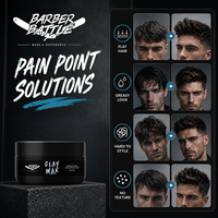 BARBERPASSION Mens Hair Styling Personal Care Products Pomade Clay Sea Salt Spray Powder Set