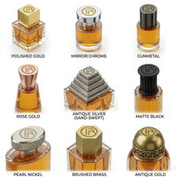 Fabricant de bouchons de parfum en Zamac OEM/ODM – Couvercle métallique géométrique lourd sur mesure avec logo personnalisé en relief pour parfums de niche de luxe