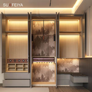 Armoire de chambre à coucher moderne et personnalisée Sofeyia avec 6 portes, poignée invisible, utilisation hôtelière, quincaillerie de haute qualité - Product Image 3