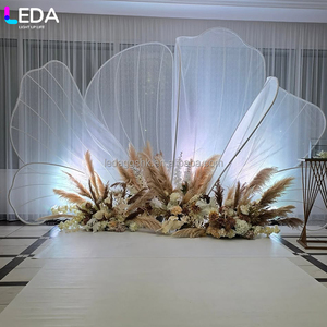 LEDA Hot Selling Fashionable Party Event Decor Supplies White LED Metal Flower Arch <b>Frame</b> for <b>Wedding</b> - Product Image 4