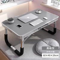 Table de lit pliable multifonctionnelle pour ordinateur portable, bureau, table à petit-déjeuner portable et pliable pour étudiants et adultes