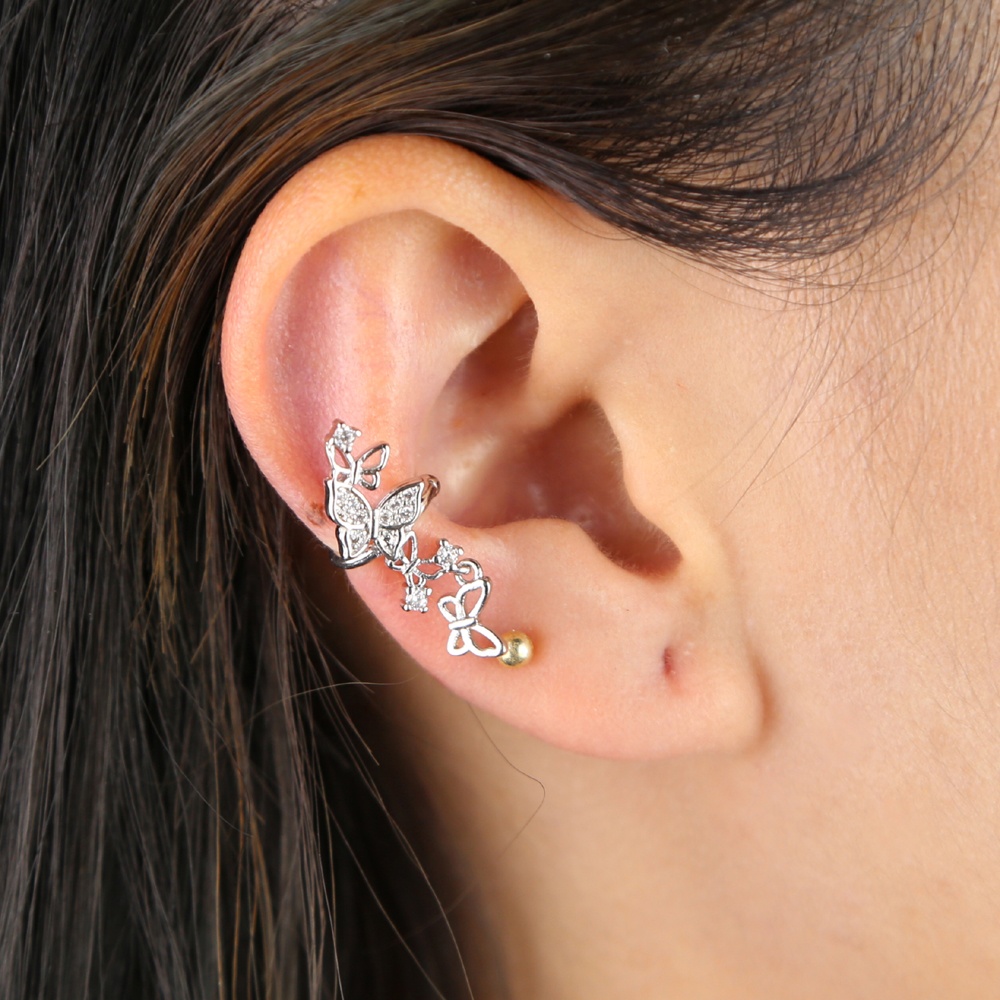 1 Pezzo New Leaf Farfalla Orecchini A Clip per Le Donne