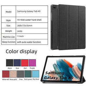 Commercio all'ingrosso della fabbrica di lusso in pelle di PU Tri-fold Stand da 8.7 pollici X110 X115 custodia per Tablet per <span class=keywords><strong>Samsung</strong></span> <span class=keywords><strong>Galaxy</strong></span> <span class=keywords><strong>Tab</strong></span> A9 - Product Image 5