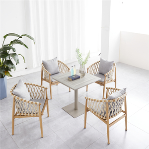 Ngoài Trời Trắng 70X70 Vuông Ăn Bàn Cà Phê Nhựa Gỗ Sắt Slat Pub Bảng - Product Image 2