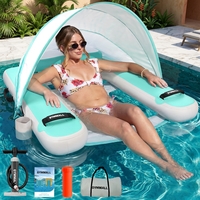 Flotteur de piscine gonflable FBSPORT, flotteurs de piscine de luxe auto-gonflants, chaise flottante gonflable pour piscine