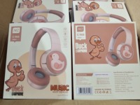Headphone Bluetooth Nirkabel Desain Bebek Menggemaskan untuk Musik, Game, dan Olahraga