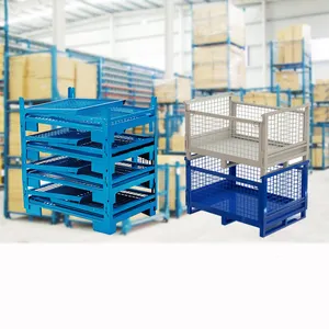 Supports de stockage logistiques en métal pliables personnalisables Entrepôt de fer logistique générale d'exportation de fabricants professionnels