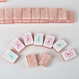166pcs 30mm Mini American <b>Mahjong</b> <b>Set</b> 4 Layer Acrylic Crystal Colorful Transparent Tiles Lightweight Portable Travel Game <b>Set</b> - Product Image 2