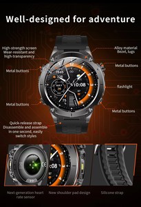Montre connectée GPS de sport pour homme 2026 Y101, écran AMOLED 1,43 pouces, lampe de poche, fréquence cardiaque, étanche 30M, Relojes Smart Watch - Product Image 5