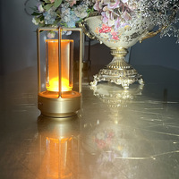 Lanterne moderne sans fil en aluminium, lampe de table décorative, lumière chaude, lumière d'ambiance portable pour les chambres à coucher