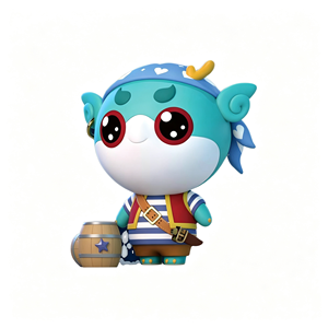 Caja Sorpresa <span class=keywords><strong>Yubi</strong></span> Bear, Juguete de PVC de Diseño, Temática Pirata, Adorno Coleccionable para Escritorio, China, 5-7 Años, Fábrica OEM, Venta al Por Mayor - Product Image 1