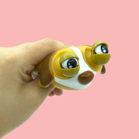 Jouet en forme de chien en PVC souple à presser pour enfants de 5 à 7 ans, vente en gros, amusant, jouet anti-stress, modèle de vente en gros