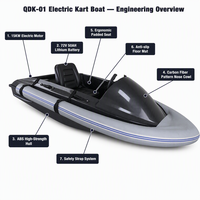 Jet ski électrique de loisir, 15 kW de puissance de pointe, batterie lithium 72V 50Ah, vitesse maximale de 60 km/h, monoplace, pour sports nautiques sur lac