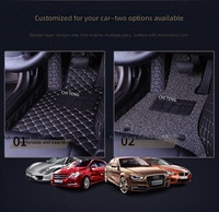 Tapis de sol de voiture tout inclus sur mesure, double couche en cuir et boucle métallique, résistants à l'usure, pour l'intérieur de la voiture