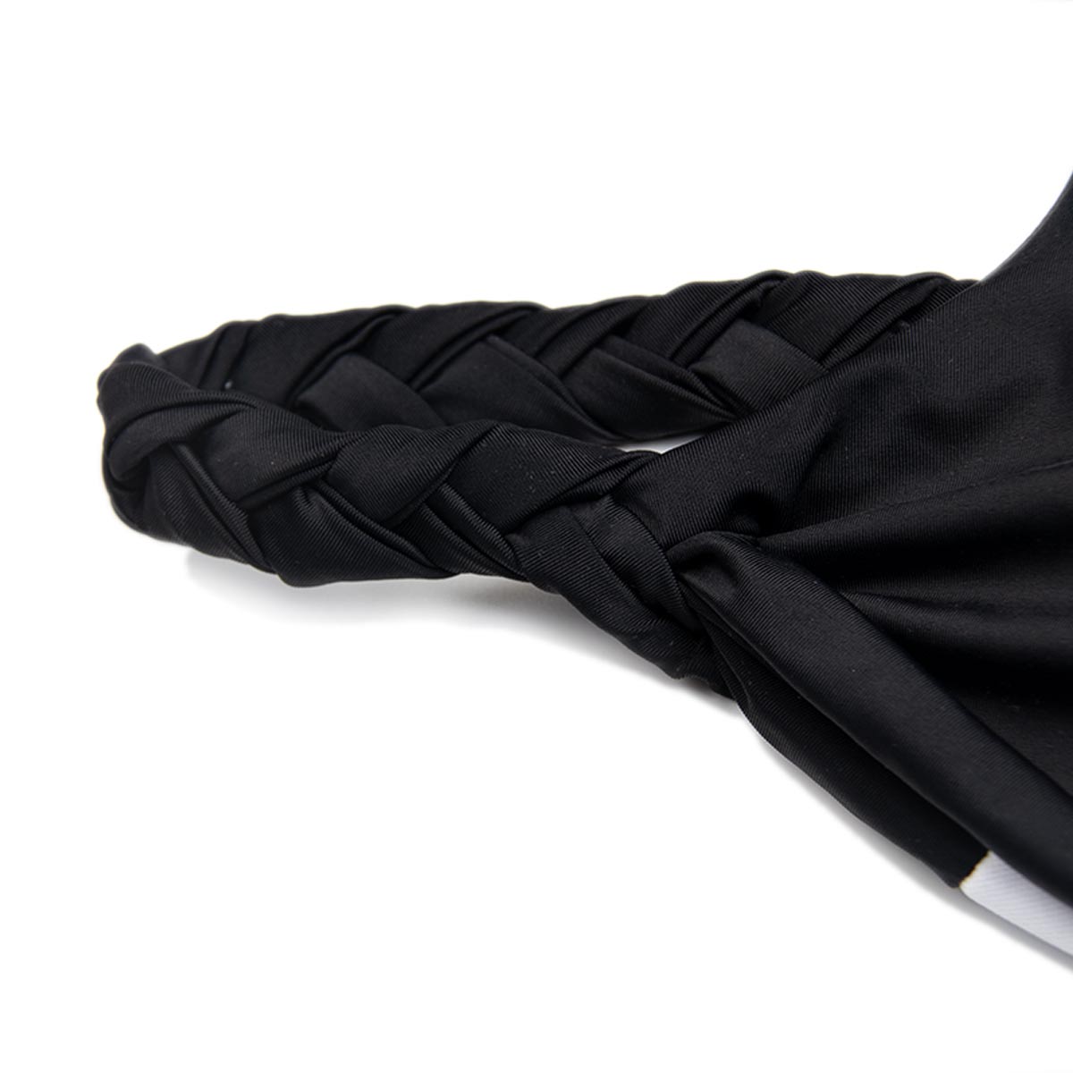 Black sexy one piece high waist swimsuit hot sale 2021