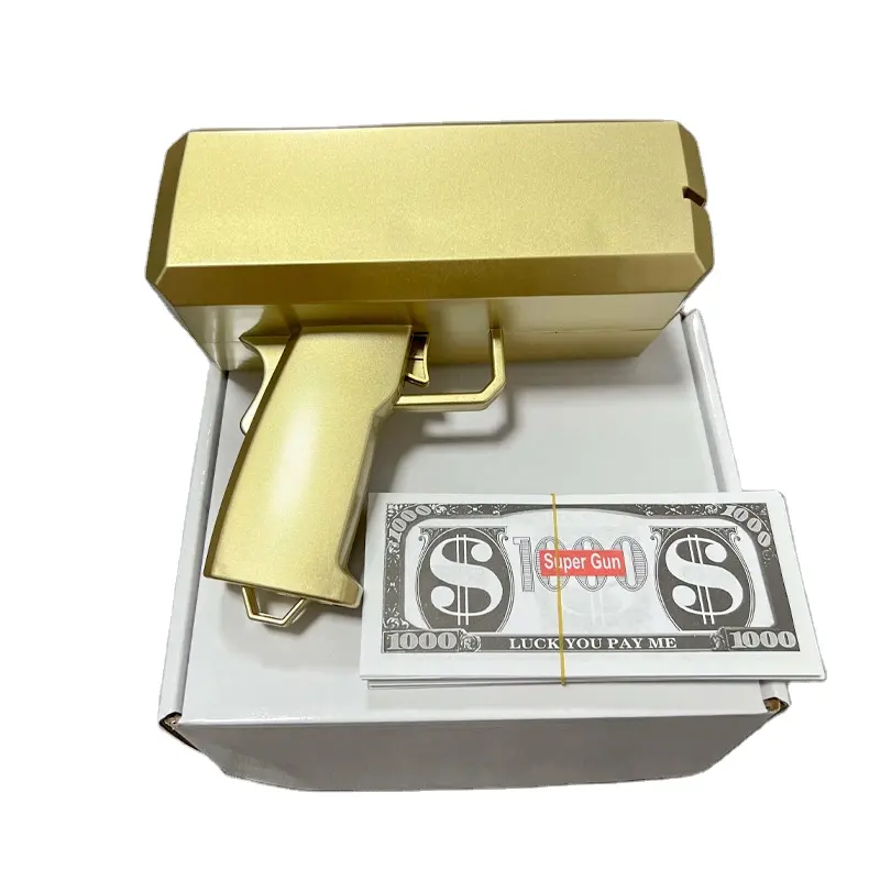 ปืนฉีดฝนเงินสดชุบทองแบบมือถือโลโก้ได้ตามต้องการ