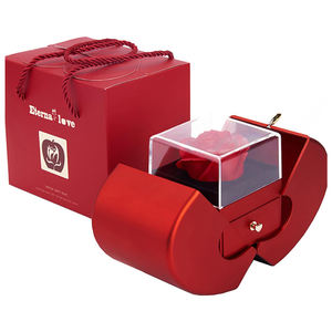 Caja de Flores Acrílicas Eternas al por Mayor, Caja de Joyería con Rosa Preservada para Siempre, Regalo de San Valentín con Jabón Te Amo - Product Image 1