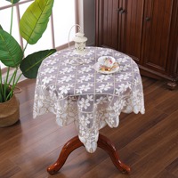Nappes de table en dentelle organza brodée semi-transparente de luxe pour décorations de mariage, tissu élégant personnalisé pour l'art du thé et du café