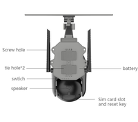Mini caméra de sécurité solaire extérieure 9600mAh 1080P, détection intelligente PIR humaine, suivi du mouvement humain, sans fil, haute définition