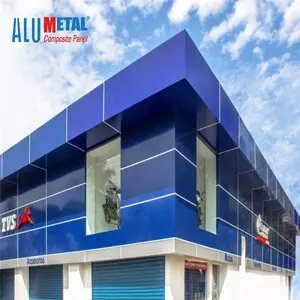 Alumetal Cina Produsen CE Standar Kayu Desain Aluminium Composite Panel ACP/ACM Kayu Outdoor 3d Panel Dinding