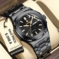 Reloj de Lujo para Hombre Poedagar 853, Reloj de Pulsera de Cuarzo con Calendario de Acero Inoxidable, Luminoso, Resistente al Agua, para Uso Diario