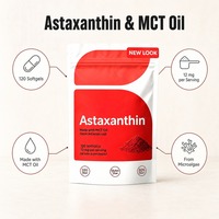 Complément alimentaire OEM ODM Astaxanthine 120 gélules molles Soutien immunitaire Favorise le bronzage naturel Non destiné aux femmes enceintes