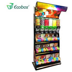 Ecobox bulk food dispenser candy display solutions supermarket shelf for supermarket