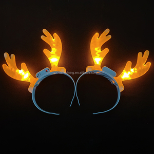 Diademas de Cuerno de Ciervo Blancas con Luz Amarilla Brillante, Suministros de Fábrica, Gran Venta, Diadema de Asta LED de Alta Calidad, Regalos para Halloween, Navidad y Festivales - Product Image 5