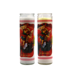 Fabbrica di buona qualità paraffina colorato santo 7 giorno barattolo di vetro devozionale meditazione preghiera candele religiose per Votive - Product Image 3