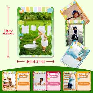 Tarjetas de Memoria con Imágenes de Acciones para el Aprendizaje Interactivo en Casa, 49 Tarjetas de Verbos para Niños - Product Image 3