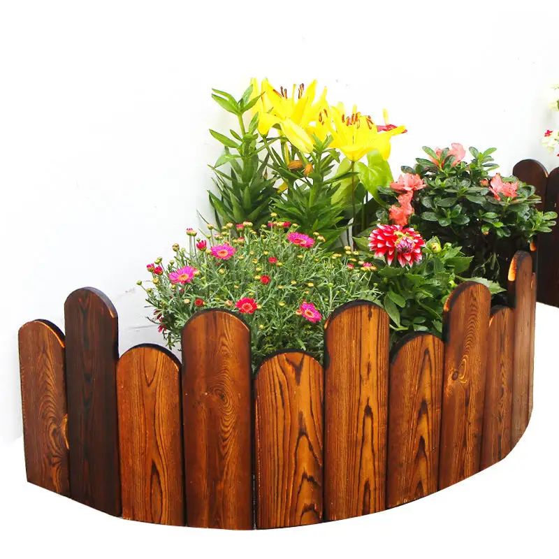 Garden Edging Border Decorative Flower Outdoor Backyard Wooden Fence Fencing