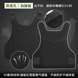 Veilige, op maat gemaakte, verstelbare, verborgen, steekwerende tactische Molle <span class=keywords><strong>vest</strong></span>-plaatdrager voor mannen - Product Image 5