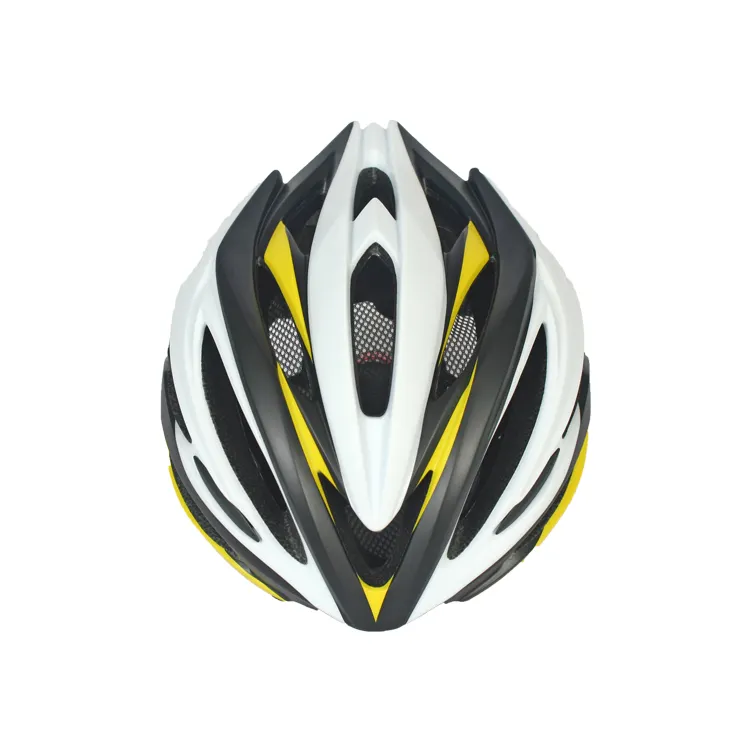 Buy Outdoor Comfortable Custom Made Yellow Black Adult Bicycle Helmet