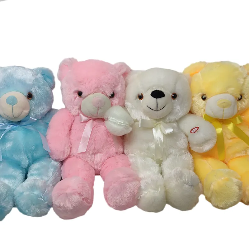 Wholesale Price 30cm LED Bear Stuffed Animal Bedtime Luminous Plush Toys Exquisite Birthday Festival Gifts LED Teddy Bear