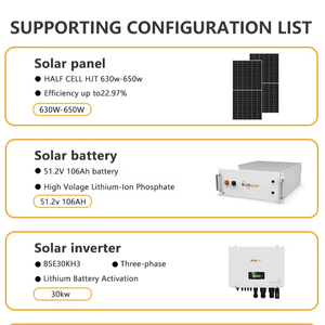Commercial Use 30KW <b>Solar</b> System Hybrid 54KWH Battery 30KW <b>Solar</b> <b>Generator</b> System 30KW Hybrid <b>Solar</b> Energy System - Product Image 1