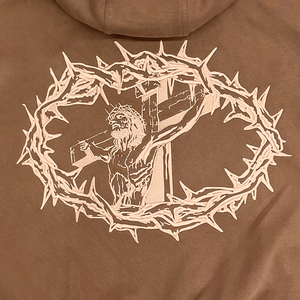 Sweat à capuche rétro streetwear personnalisé avec fermeture éclair, broderie et patch par sublimation, coupe-vent, décontracté, pour le sport - Product Image 4